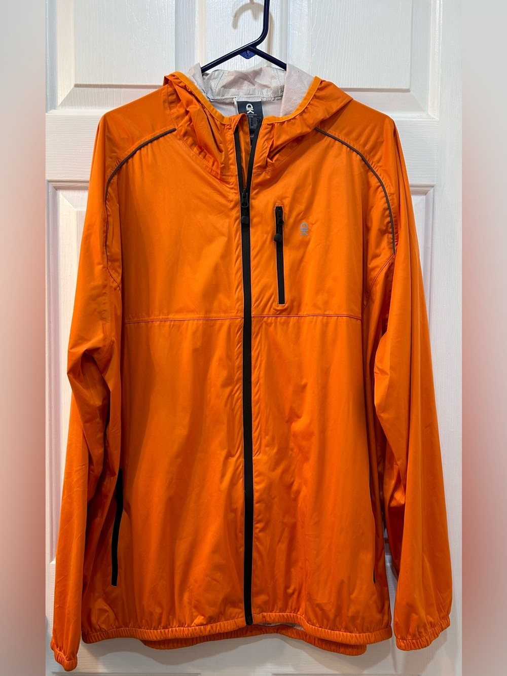 Little Donkey Andy Men’s Full Zip Orange Lightweight Jacket Mens XXL Cycling Run